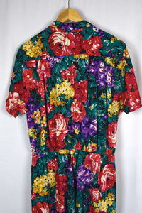 80s/90s Floral Print Dress