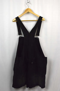 Short Black Denim Overalls