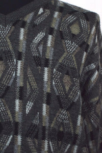 Diamond Pattern Knitted Jumper