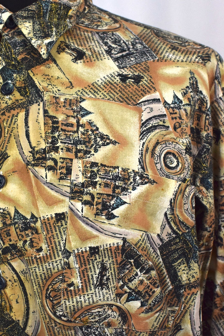 Abstract Castle Print Shirt