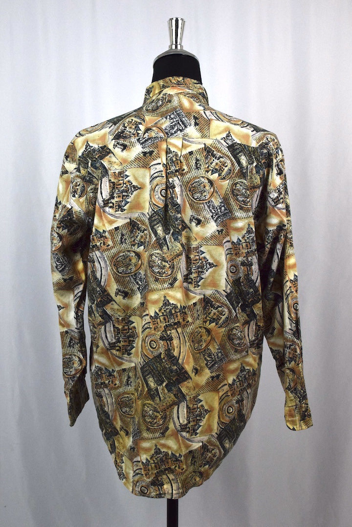 Abstract Castle Print Shirt