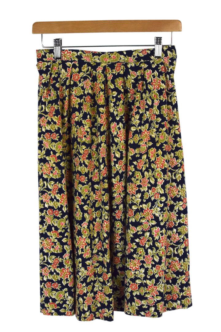 Reworked Floral Print Skirt