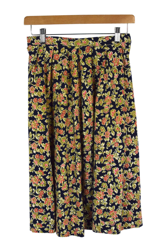 Reworked Floral Print Skirt