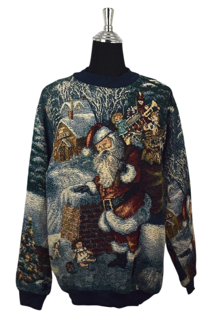 80s/90s Cross Stitch Christmas Sweatshirt