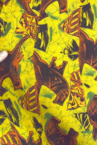 Reworked Abstract Elephant Print Skirt