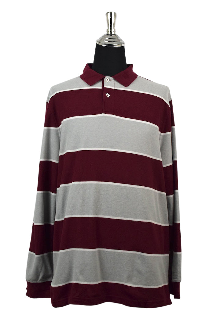 Striped Long sleeve Polo Shirt