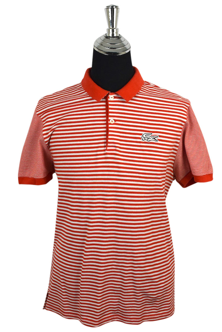 Striped Lacoste Brand Polo Shirt