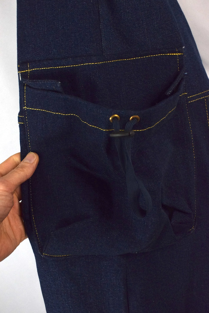 Reworked Denim Cargo Skirt