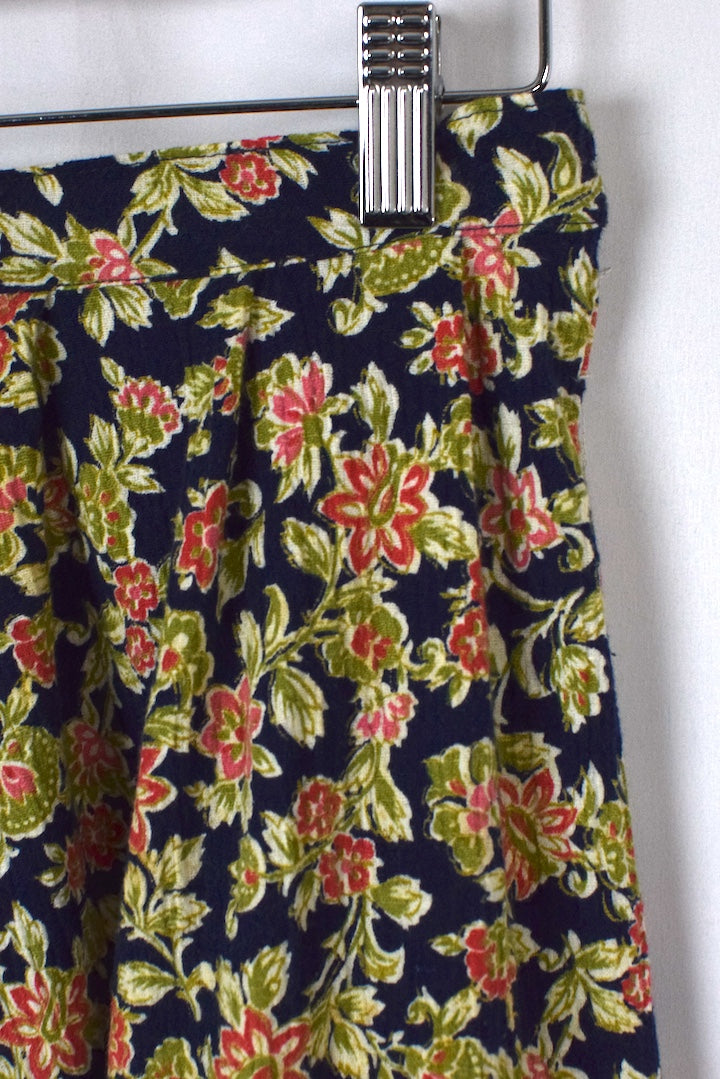 Reworked Floral Print Skirt
