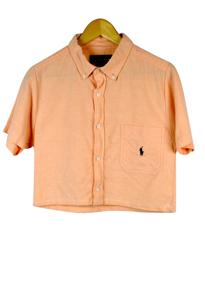 Reworked Ralph Lauren Brand Crop Top