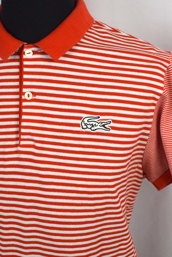 Striped Lacoste Brand Polo Shirt