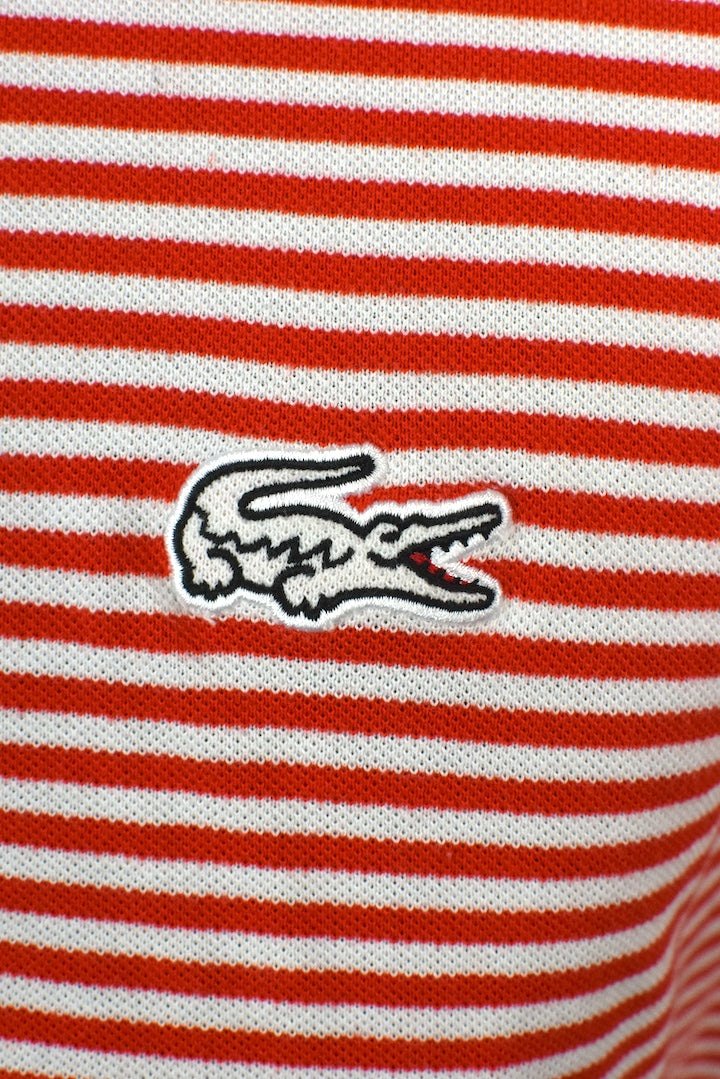 Striped Lacoste Brand Polo Shirt