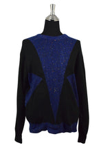 Load image into Gallery viewer, Black Blue Knitted Jumper
