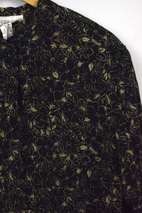 90s Floral Print Blouse
