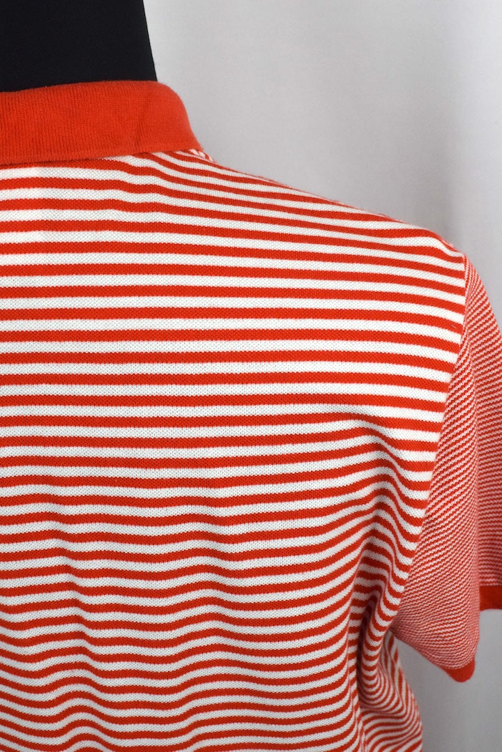 Striped Lacoste Brand Polo Shirt