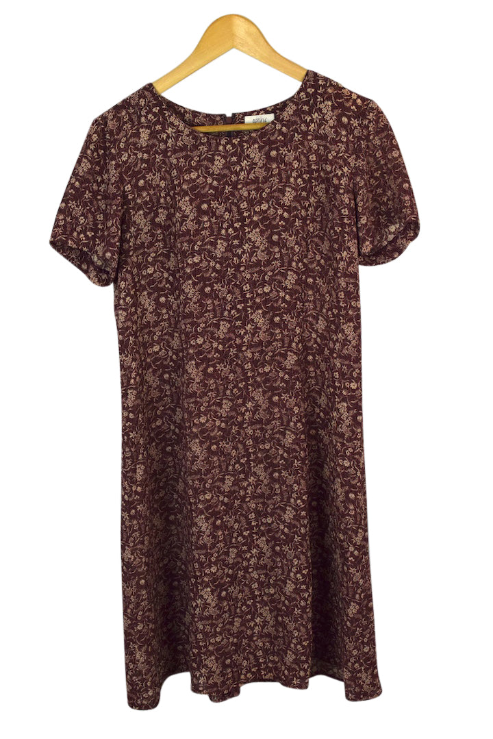 Red Rose Print Dress