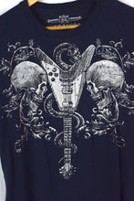 Load image into Gallery viewer, Snake Guitar Skulls Print T-shirt
