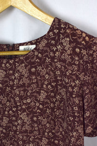 Red Rose Print Dress