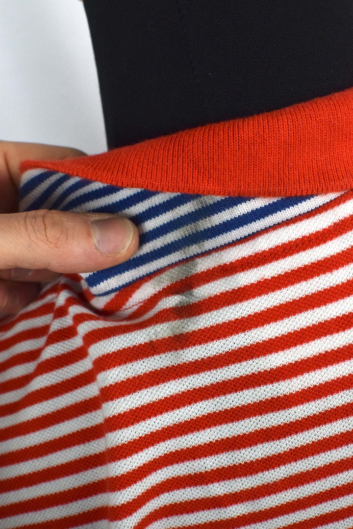 Striped Lacoste Brand Polo Shirt