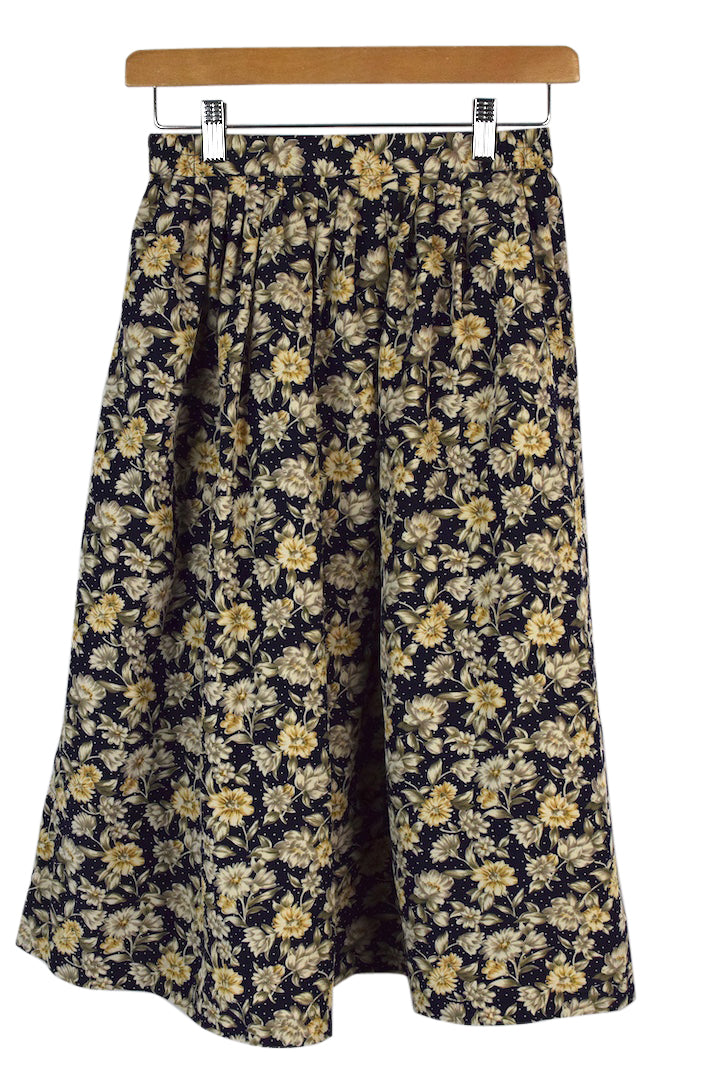 Reworked Floral Print Skirt