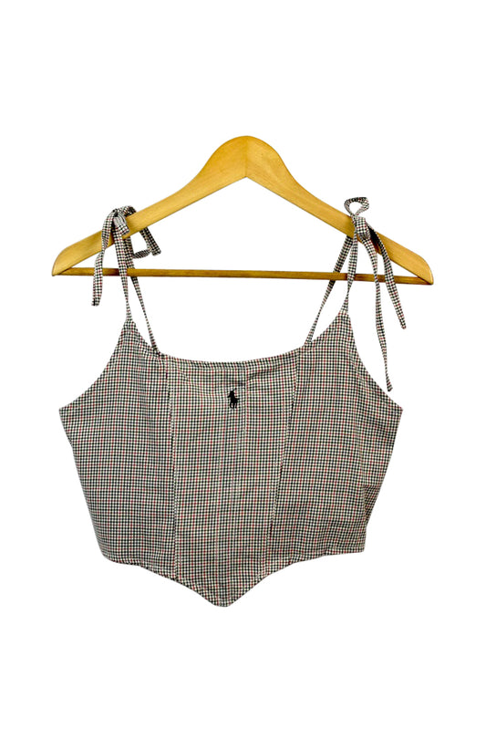 Reworked Ralph Lauren Brand Corset Style Top