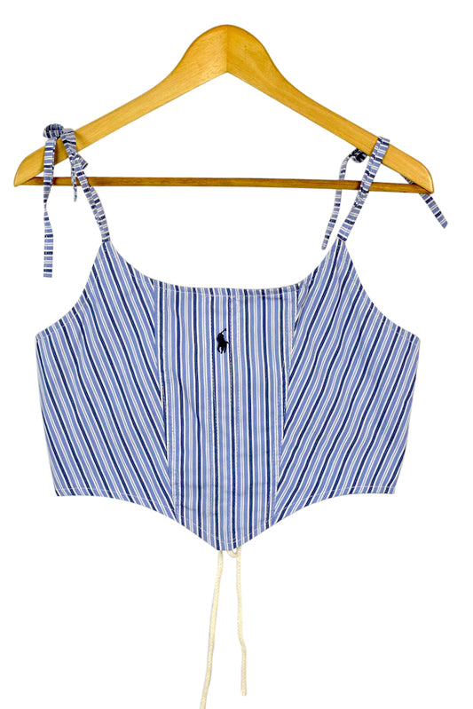 Reworked Ralph Lauren Brand Corset Style Top