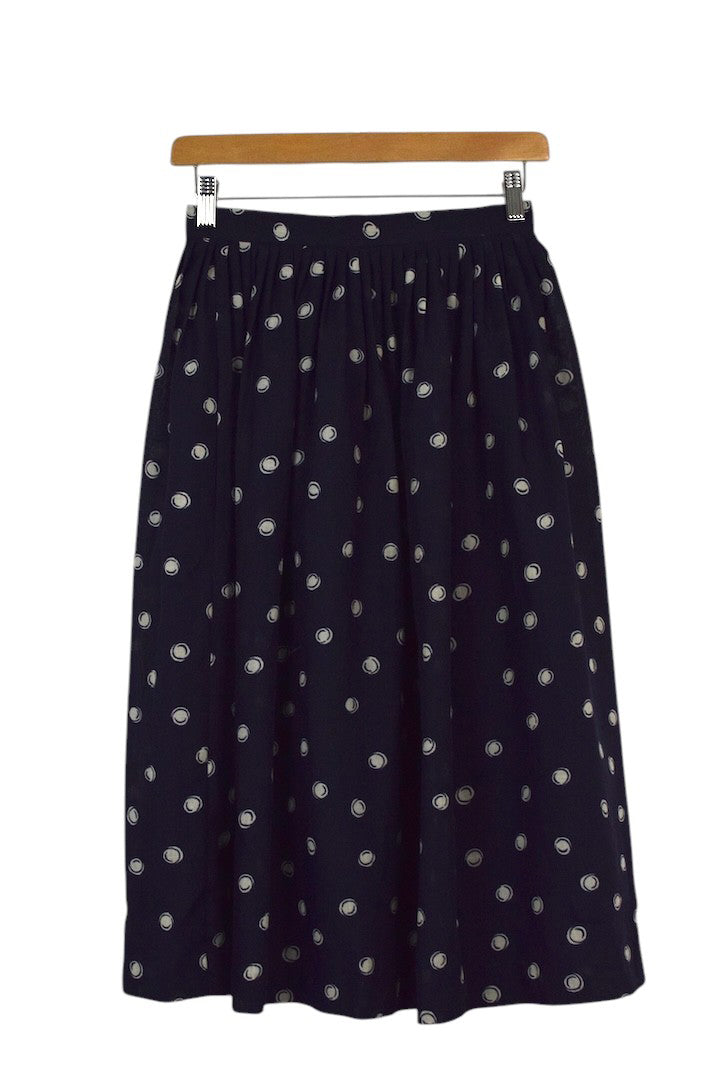 Reworked Dot Print Skirt