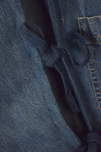 Reworked Denim Tie Up Top