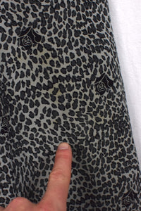Reworked Cheetah and Rose Print Pants