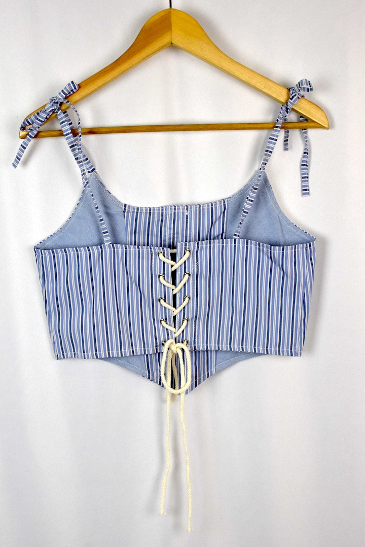 Reworked Ralph Lauren Brand Corset Style Top