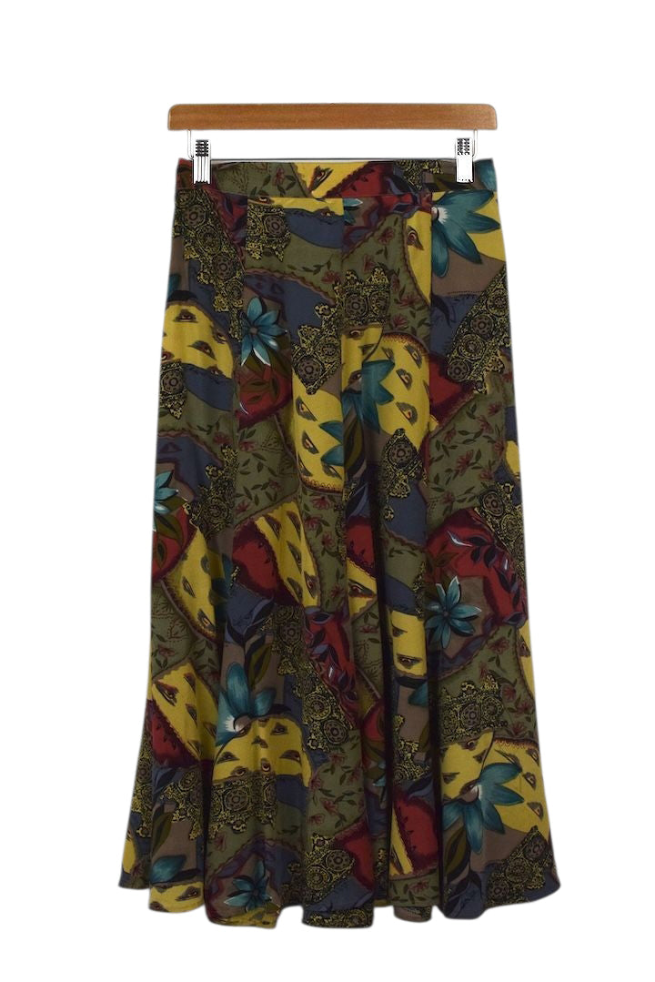 Abstract Print Skirt