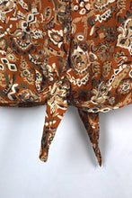 Load image into Gallery viewer, Reworked Floral Print Tie-Up Blouse
