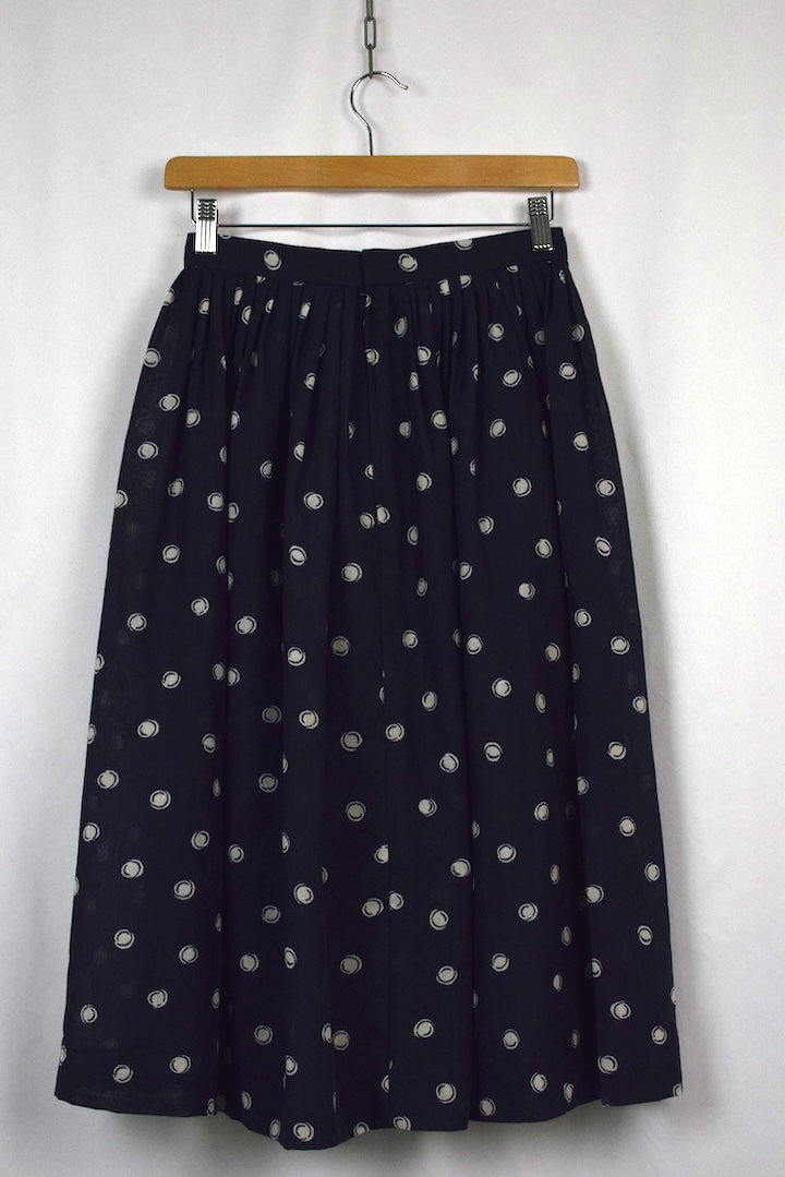 Reworked Dot Print Skirt
