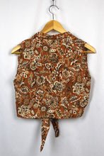 Load image into Gallery viewer, Reworked Floral Print Tie-Up Blouse
