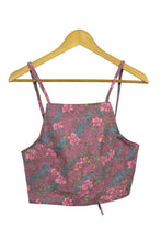 Load image into Gallery viewer, Reworked Floral Print Denim Top

