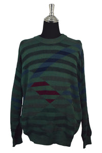 Abstract Striped Knitted Jumper