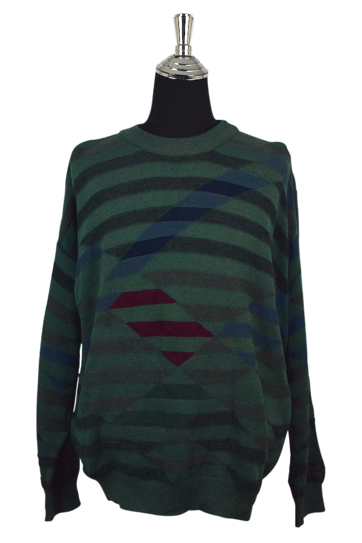 Abstract Striped Knitted Jumper