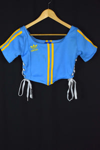 Reworked Adidas Brand Crop Top