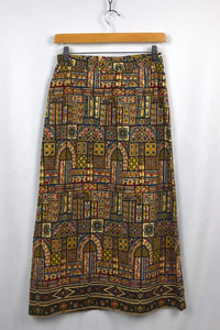 Reworked Abstract Print Skirt