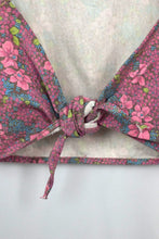 Load image into Gallery viewer, Reworked Floral Print Denim Top
