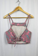 Load image into Gallery viewer, Reworked Floral Print Denim Top
