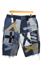 Load image into Gallery viewer, Reworked Denim Patchwork Shorts
