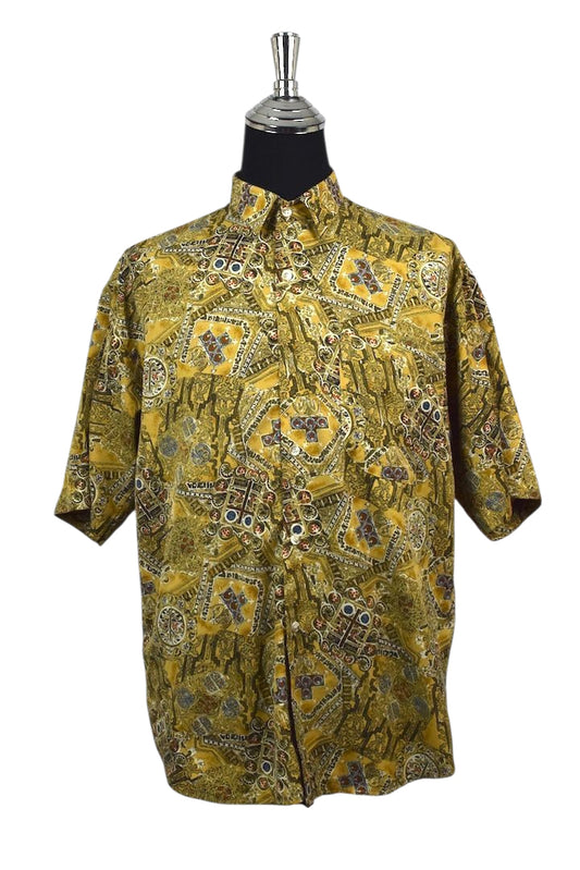 Silk Abstract Print Shirt
