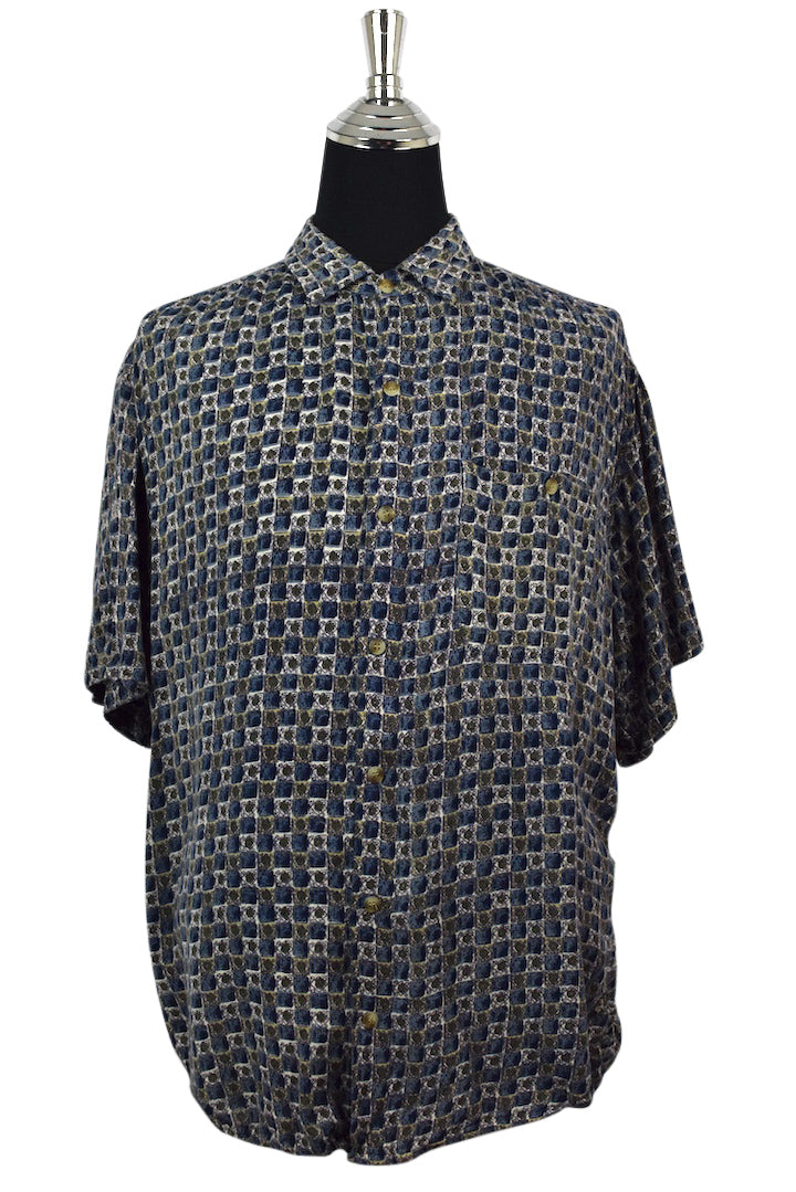 Abstract Square Print Shirt