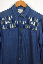 Load image into Gallery viewer, Tree Print Denim Shirt
