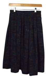Reworked Abstract Shape Print Skirt