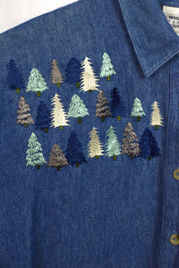 Tree Print Denim Shirt