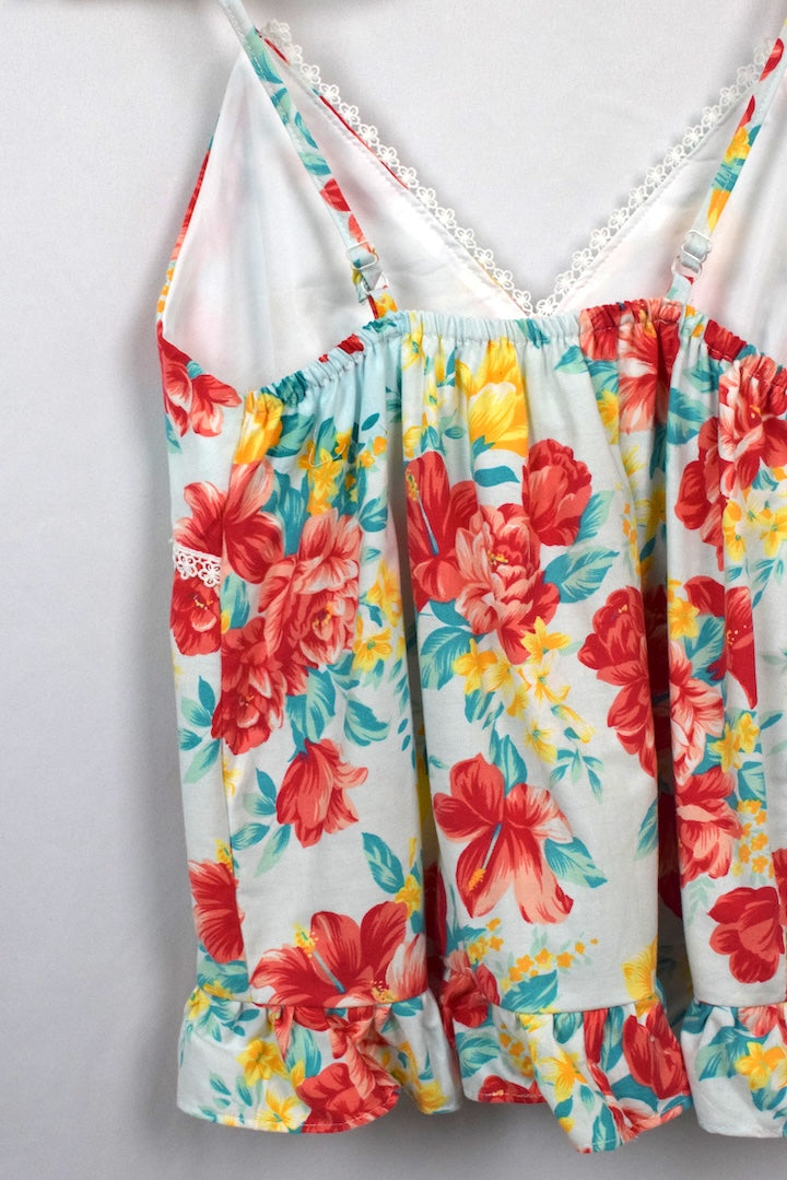 Reworked Floral Print Top