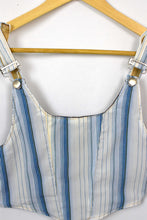 Load image into Gallery viewer, White and Blue Reworked Striped Top
