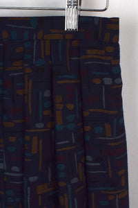 Reworked Abstract Shape Print Skirt